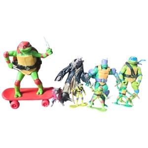 TMNT Action Figure Lot Splinter Raphael Skateboard Baron